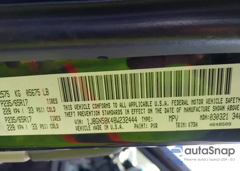 2008 Jeep Liberty Limited Edition from USA, damaged, VIN 1J8GN58K48W232444